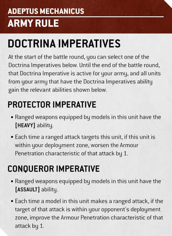 Adeptus-Mechanicus-Faction-in-the-10th-Edition-Army-Rules-Doctrina-Imperatives