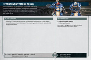 Sternguard Veteran Squad Datasheet - Unit Composition