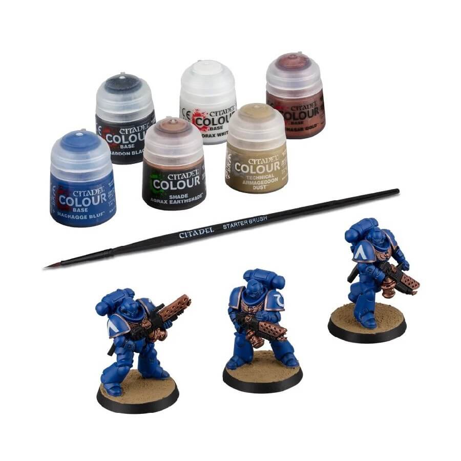 Painting Minis for Beginners - Space Marines Using the New Warhammer Paint  Set 