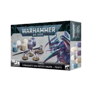 Tyranids_ Termagants and Ripper Swarm + Paints Set Box