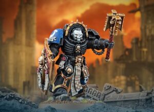 Chaplain in Terminator Armor Skull Helmet