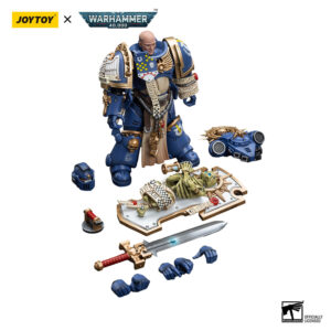 Ultramarines Primaris Captain with Relic Shield and Power Sword Action Figure Contents
