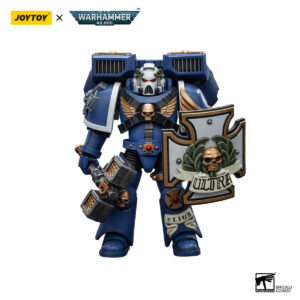 Ultramarines Vanguard Veteran with Thunder Hammer and Storm Shield Action Figure Front View
