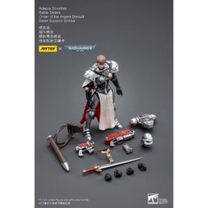 Adepta Sororitas Battle Sisters Order of the Argent Shroud Sister Superior Evinka Action Figure Contents