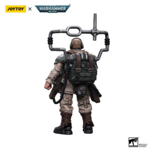 Astra Militarum Cadian Command Squad Veteran with Master Vox Action Figure Back View