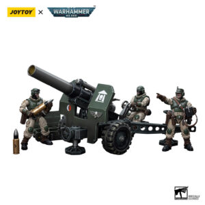 Astra Militarum Ordnance Team with Bombast Field Gun Action Figures Front View