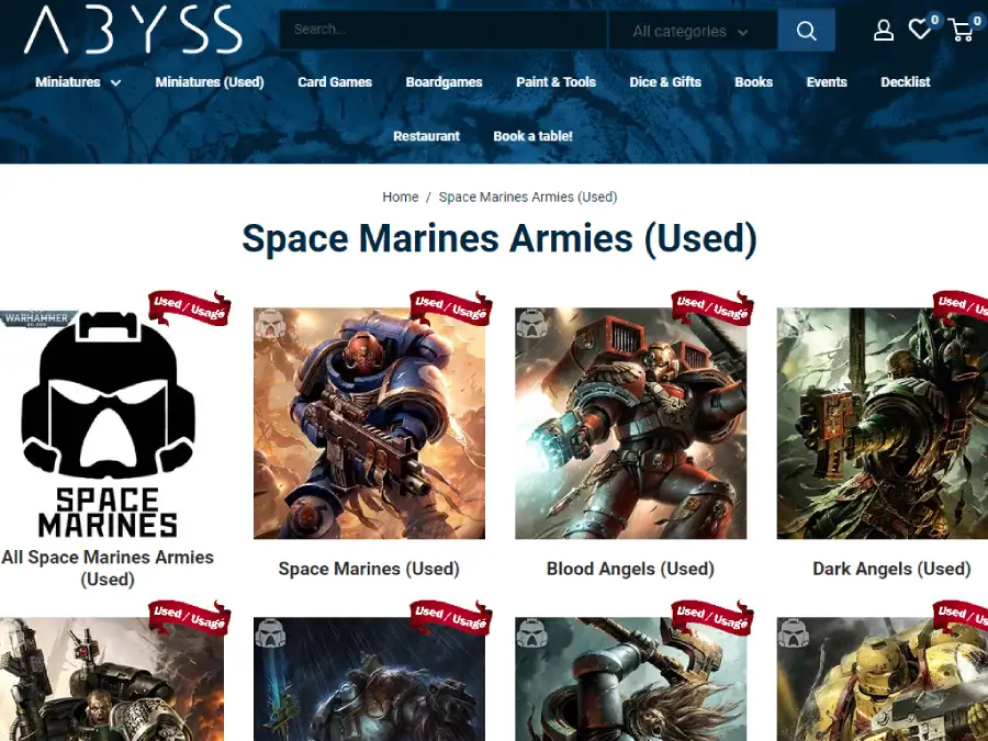 Abyss Game Store - Hub for Used Warhammer 40K Miniatures and Gaming Accessories