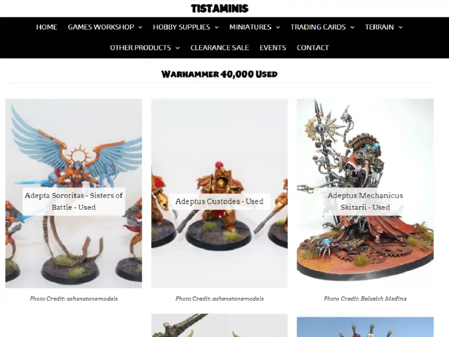 Tistaminis - Vendor for Previously Owned Warhammer 40K Miniatures and Kits