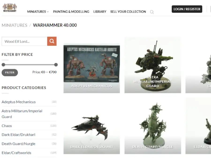 WH Treasury - Specialty Shop for Vintage and Used Warhammer 40K Figures