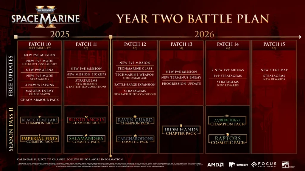 Space Marine 2 - 2026 Roadmap