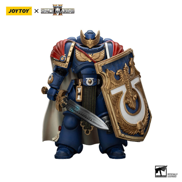 Ultramarines Victrix Honour Guard with Storm Shield And Power Sword Action Figure Front View