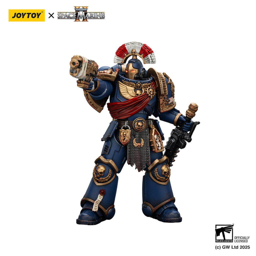 Ultramarines Relic Secundus Armour with Artificer Bolt Rifle,Chainsword and Bolt Pistol Action Figure
